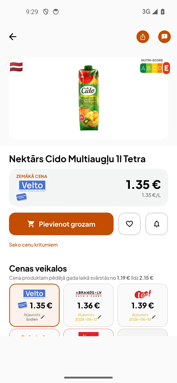 Cenu salīdzināšana